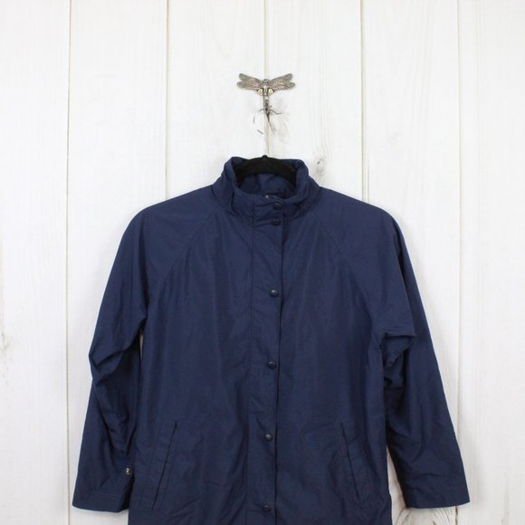 LL Bean Blue Removable Liner Waterproof Rain Jacket Size S - Picture 2 of 14